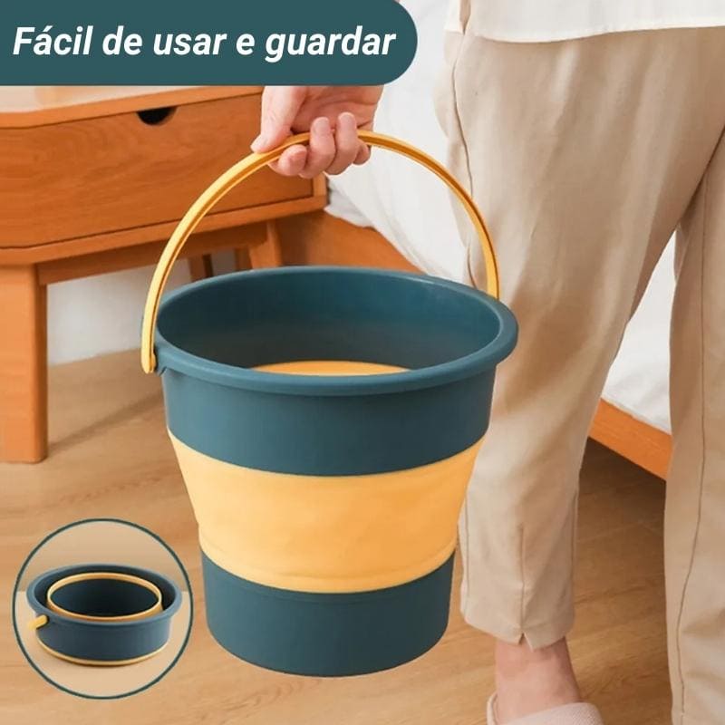 Balde Retrátil com Alça Balde Dobrável 10L/17L Polihousi 6