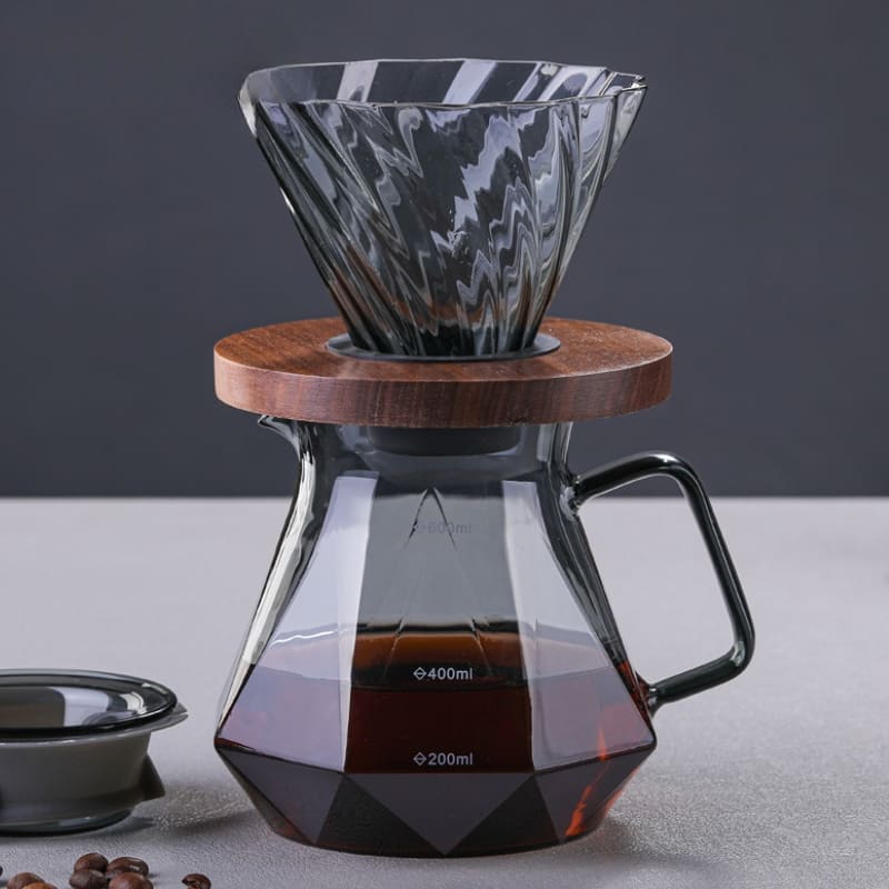 Bule de Café Vidro Borossilicato Coador de Café Hario V60 Polihousi 16