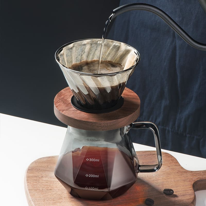 Bule de Café Vidro Borossilicato Coador de Café Hario V60 Polihousi 18