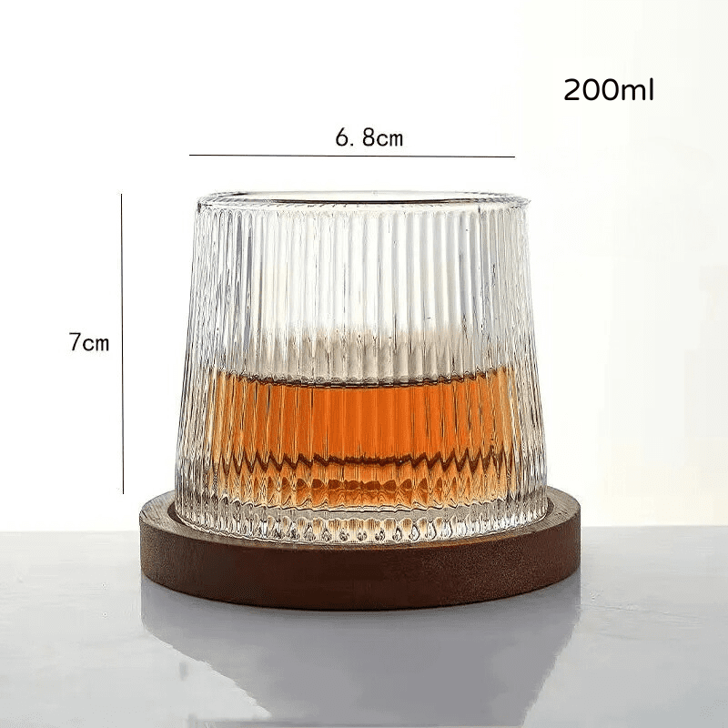 Copo de Whisky Cristal com Base Rotativo Bar em Casa Polihousi 14