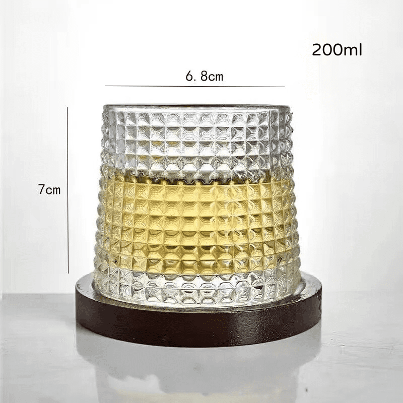 Copo de Whisky Cristal com Base Rotativo Bar em Casa Polihousi 15