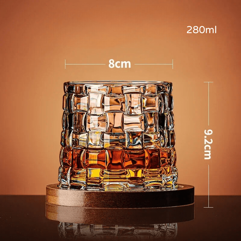 Copo de Whisky Cristal com Base Rotativo Bar em Casa Polihousi 16