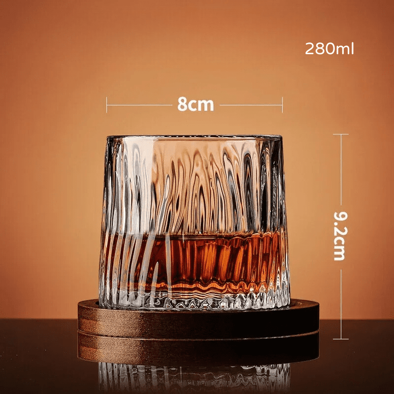Copo de Whisky Cristal com Base Rotativo Bar em Casa Polihousi 18