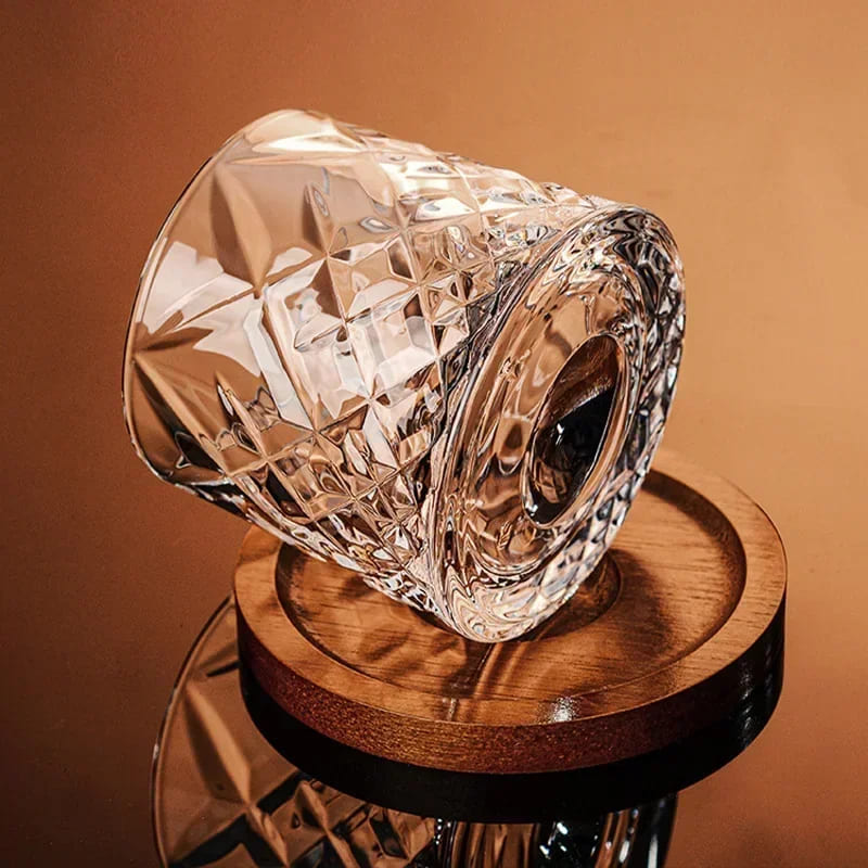 Copo de Whisky Cristal com Base Rotativo Bar em Casa Polihousi 2