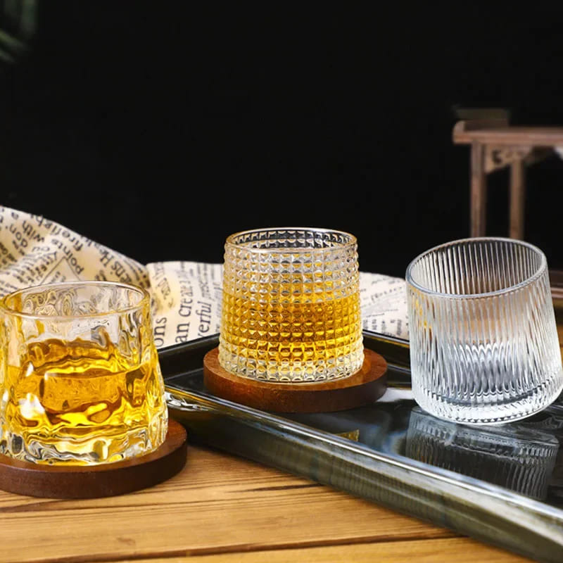 Copo de Whisky Cristal com Base Rotativo Bar em Casa Polihousi 5
