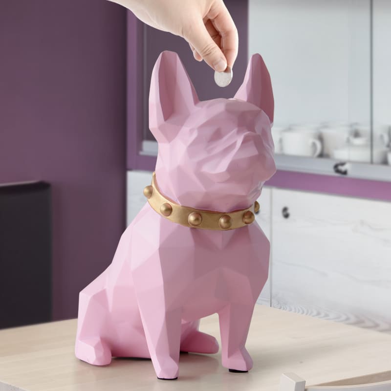 Decoração de Mesa Cofre de Resina Buldogue Francês Polihousi 8