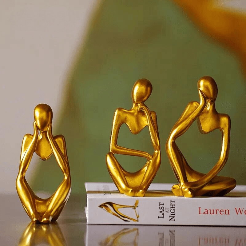 Decoração de Mesa Resina Escultura Estátua Pensador Polihousi 2