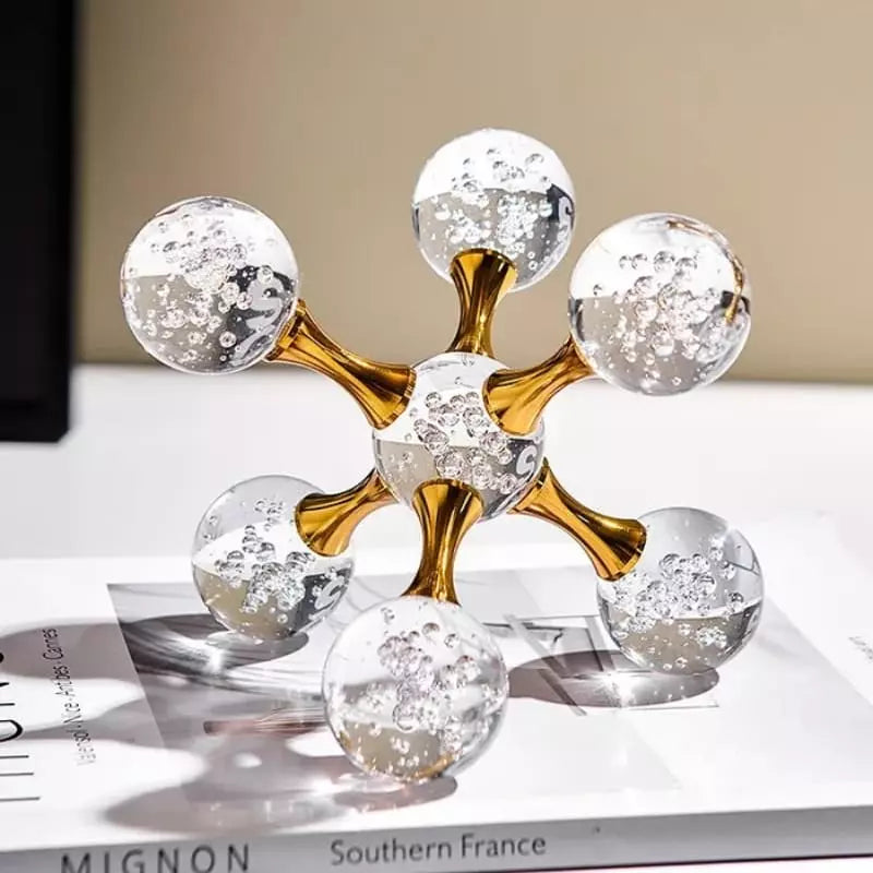 Decoração de Mesa de Cristal Moderna Ornamento Molécula Polihousi 5
