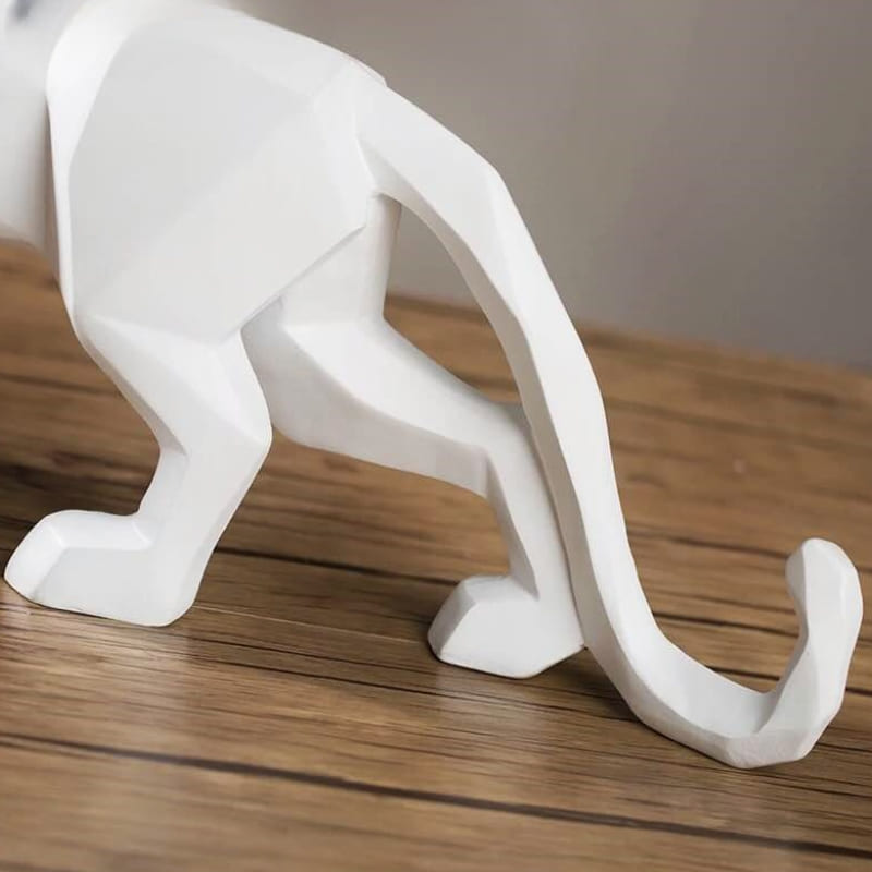 Decoração de Mesa de Resina Estátua Leopardo Polihousi 14