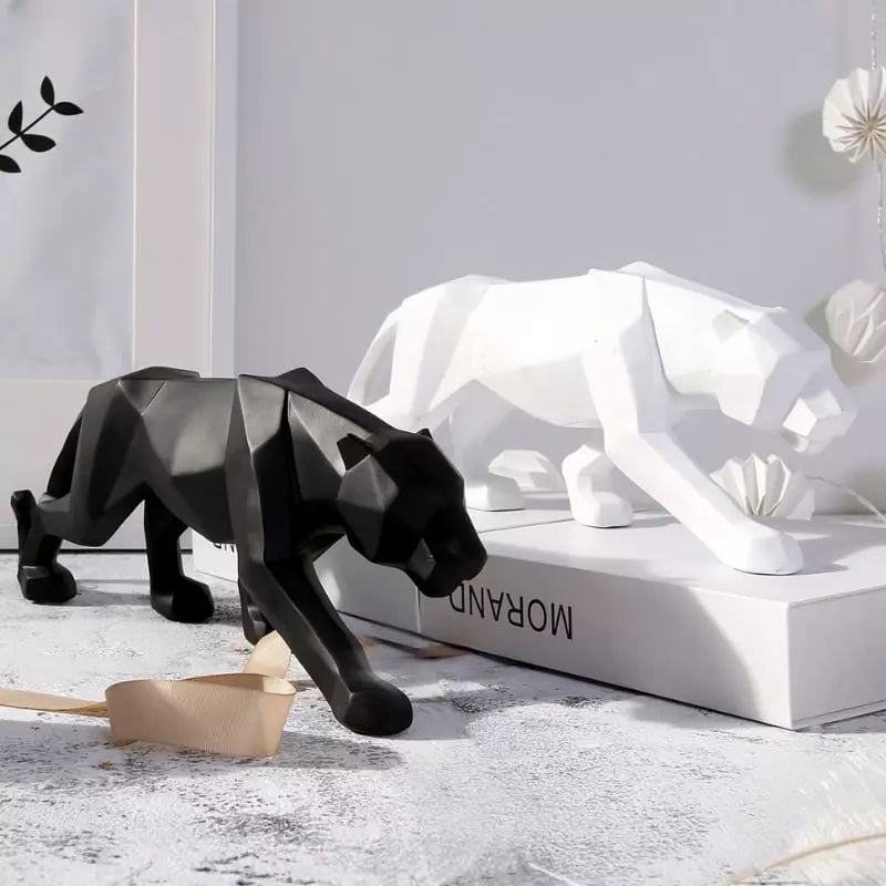 Decoração de Mesa de Resina Estátua Leopardo Polihousi 1