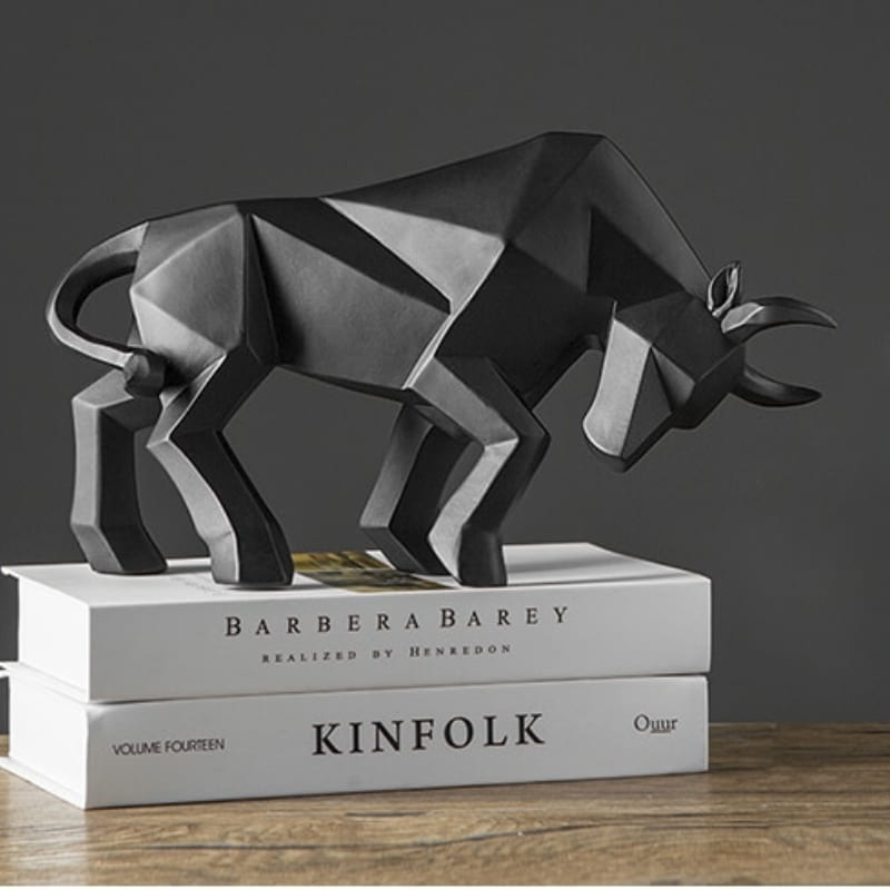 Decoração de Mesa de Resina Estátua Touro Polihousi 10
