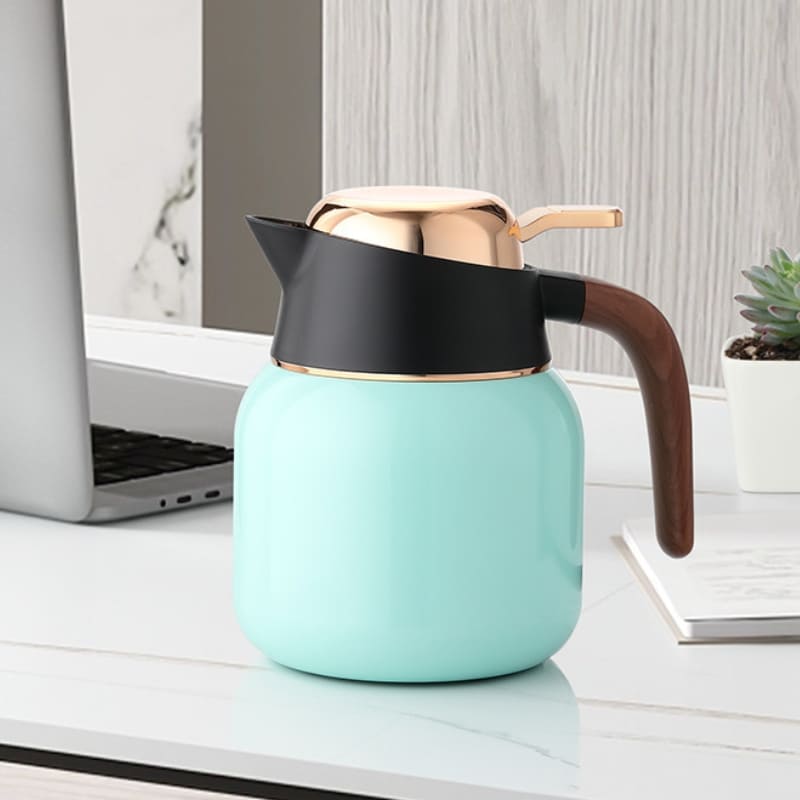 Garrafa Térmica para Café e Chá Inox e Cerâmica 1000ml Polihousi 4