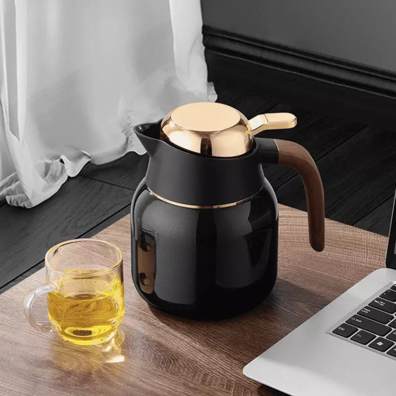 Garrafa Térmica para Café e Chá Inox e Cerâmica 1000ml Polihousi 13