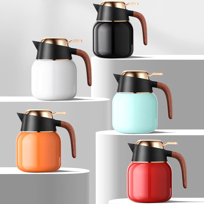 Garrafa Térmica para Café e Chá Inox e Cerâmica 1000ml Polihousi 8