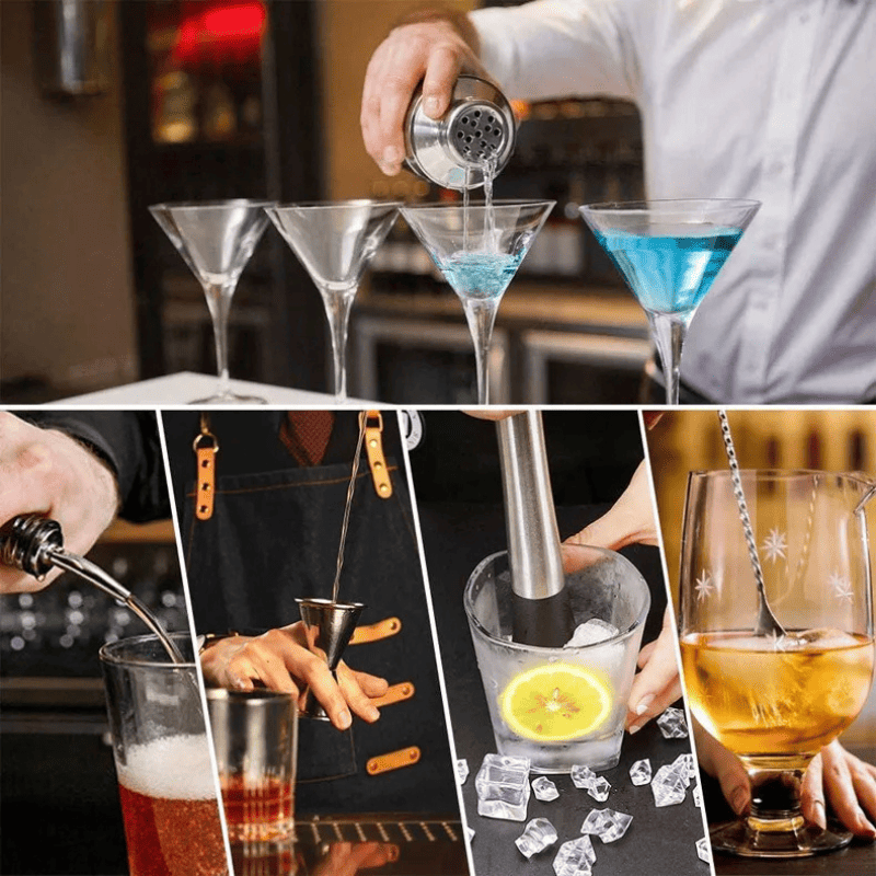 Kit Coqueteleira Inox Drinks Cocktails Bar em Casa Polihousi 9