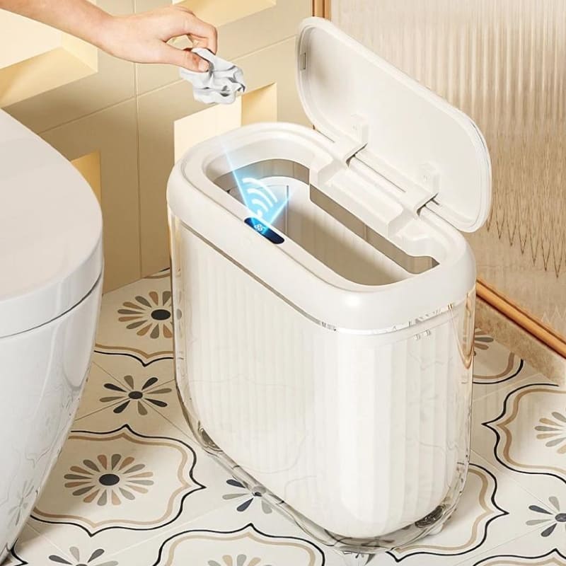 Lixeira para Banheiro e Cozinha Acrílico Automática com Sensor Polihousi 7