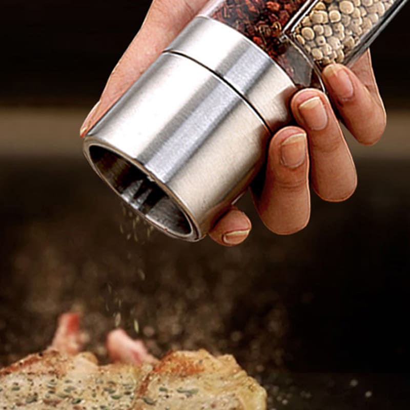 Moedor de Pimenta e Temperos Manual Inox 2 em 1 Polihousi 7
