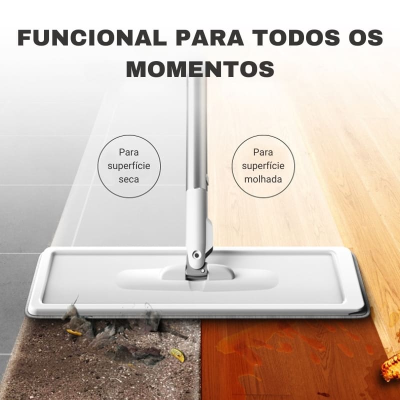 Mop de Limpeza Esfregão Mop Giratório com Balde Polihousi 4