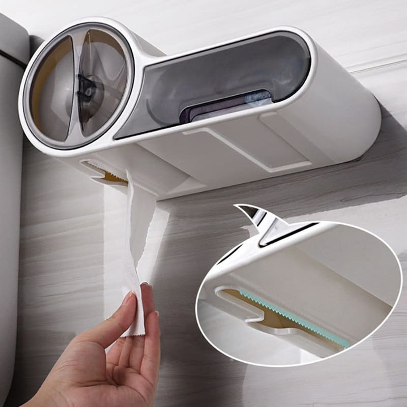 Porta Papel Higiênico Suporte Papel Higiênico com Gaveta Polihousi 2