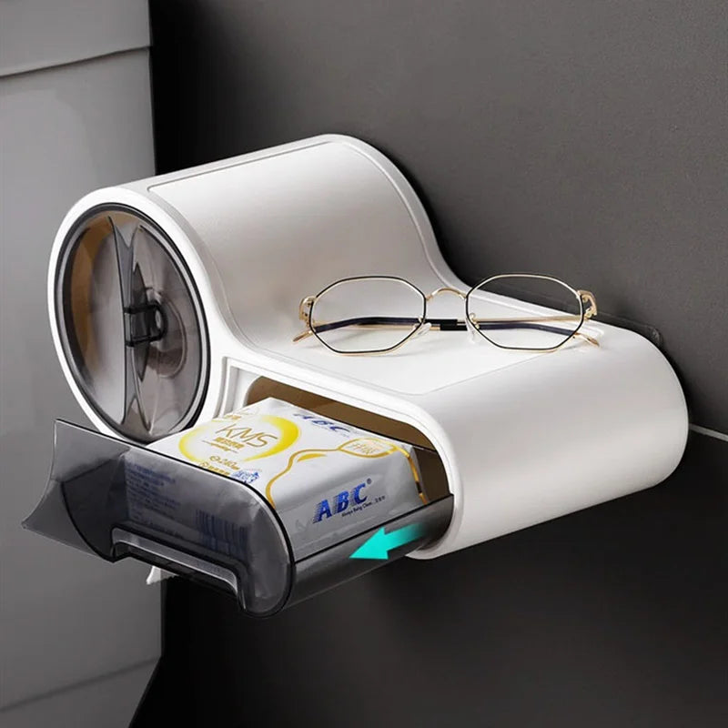 Porta Papel Higiênico Suporte Papel Higiênico com Gaveta Polihousi 4