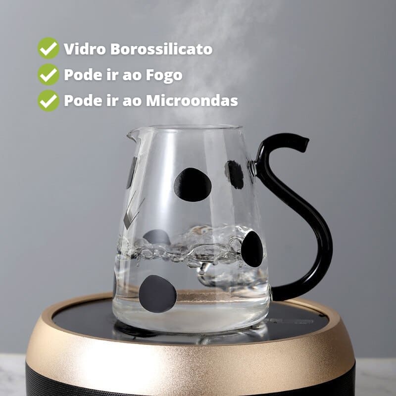 Jarra de Vidro Borossilicato com Copo Vaquinha 3