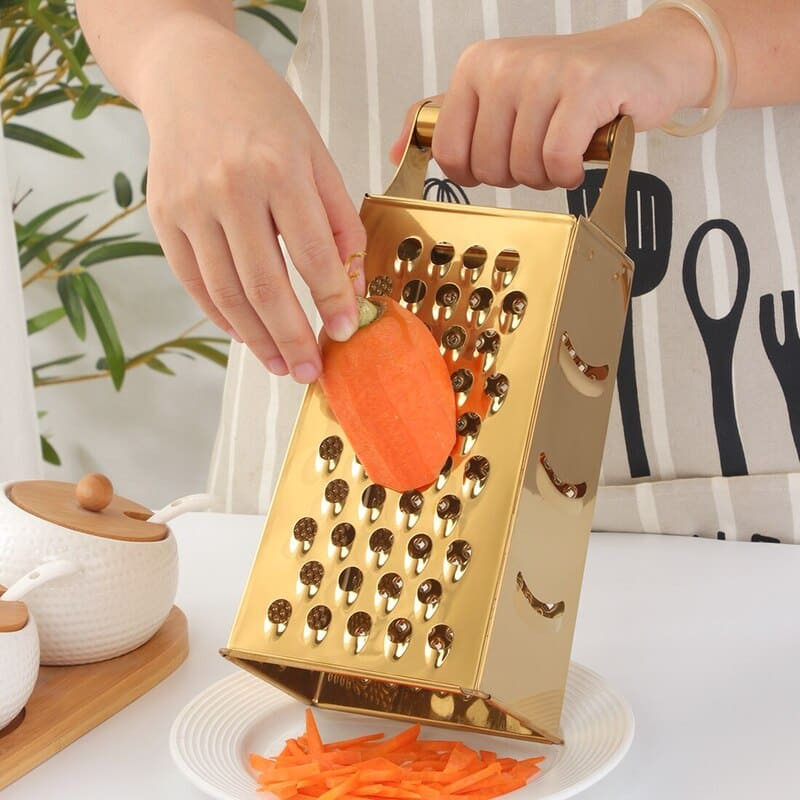 Ralador de Queijo e Legumes Multifuncional Dourado Inox 5