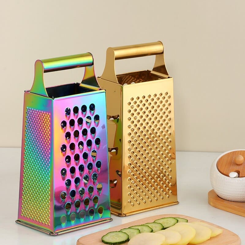 Ralador de Queijo e Legumes Multifuncional Dourado Inox 6