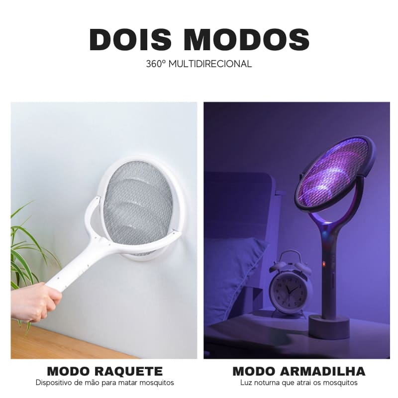 Raquete Elétrica Armadilha Mata Mosquito Polihousi 3