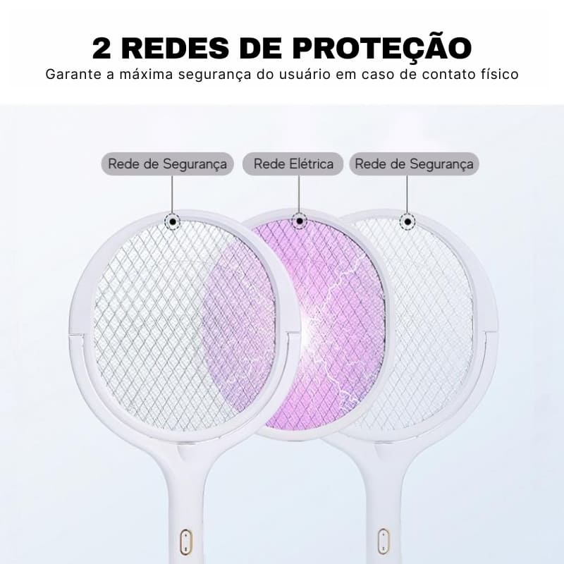 Raquete Elétrica Armadilha Mata Mosquito Polihousi 4