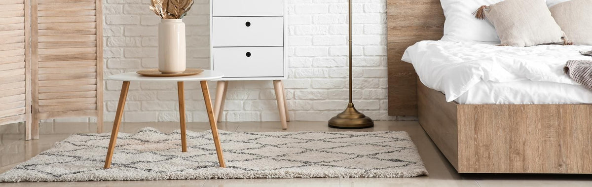Tapete para quarto macio e aconchegante. Perfeito para um ambiente sofisticado e confortável.