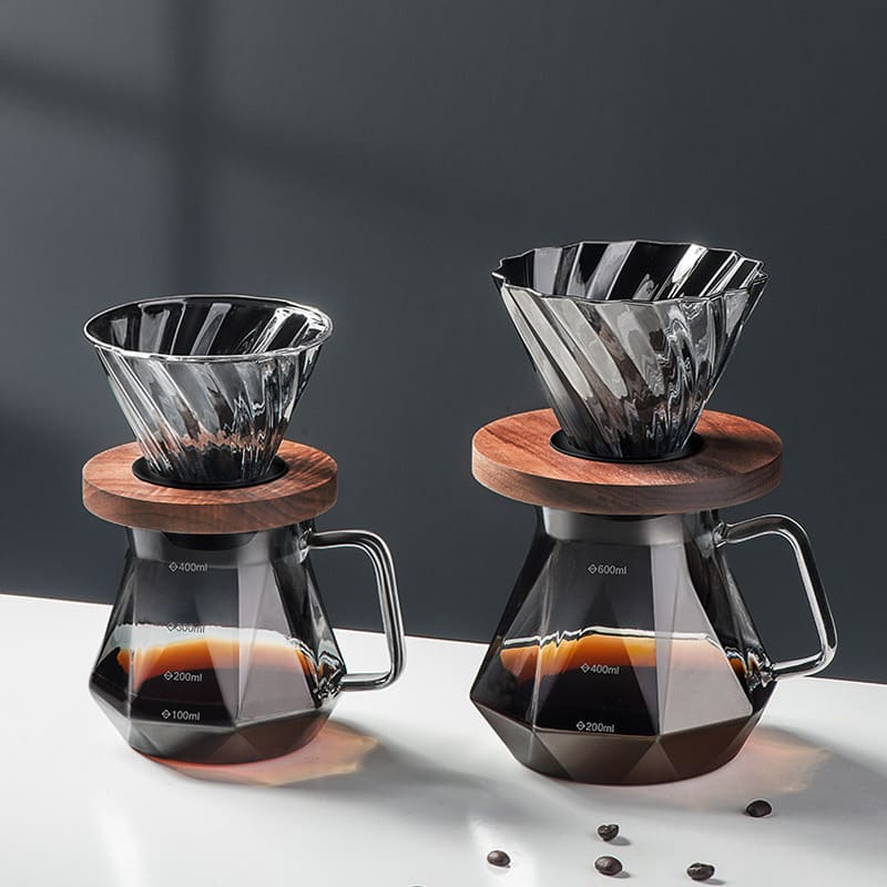 Bule de Café Vidro Borossilicato Coador de Café Hario V60 Polihousi 17