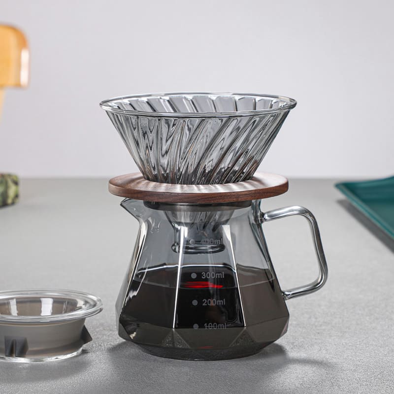 Bule de Café Vidro Borossilicato Coador de Café Hario V60 Polihousi 8