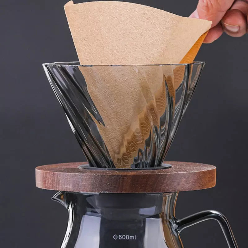 Bule de Café Vidro Borossilicato Coador de Café Hario V60 Polihousi 5