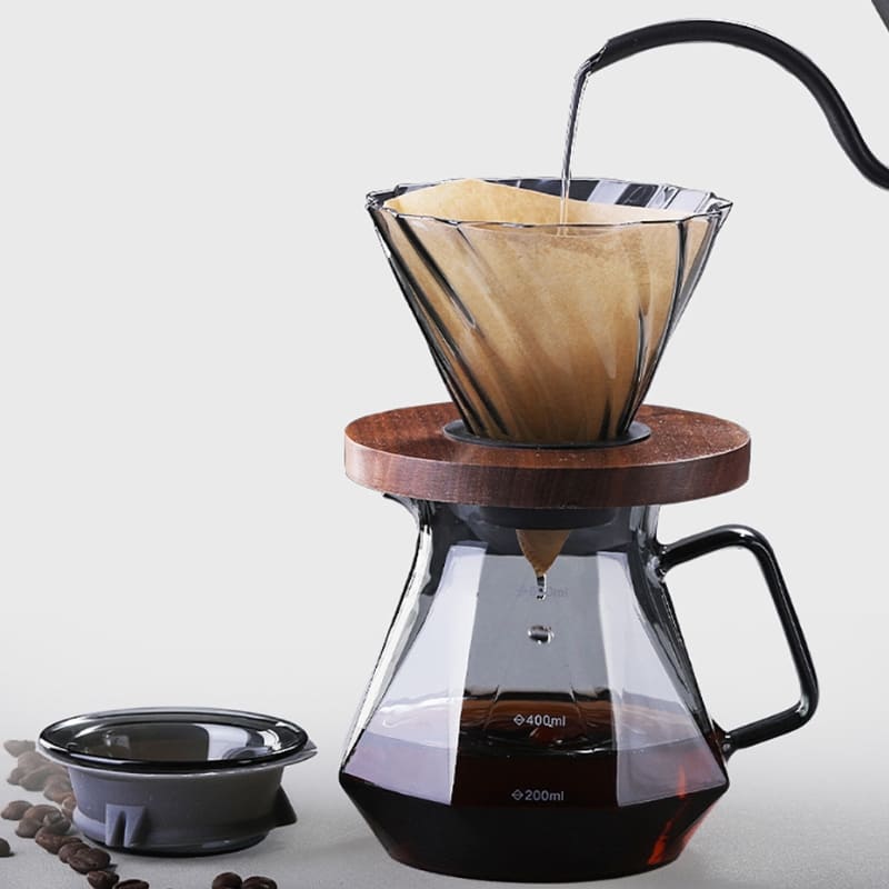 Bule de Café Vidro Borossilicato Coador de Café Hario V60 Polihousi 7