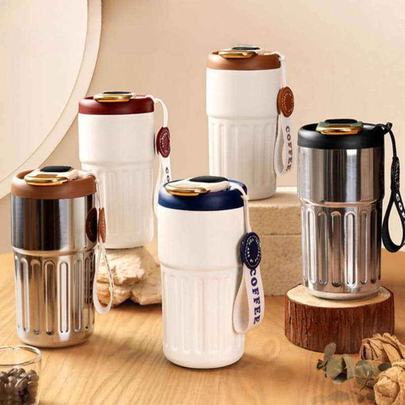 Copo Térmico 450ml Inteligente com Tampa Premium Polihousi 18