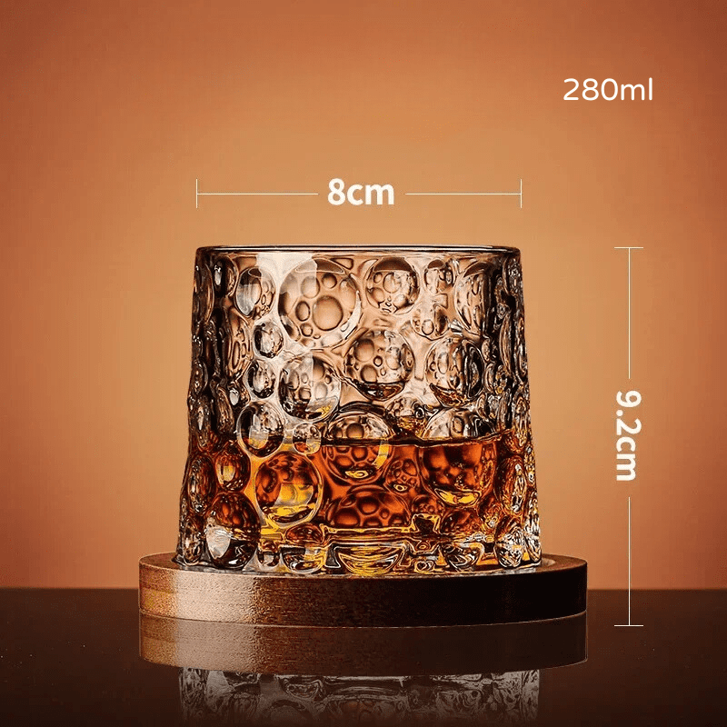 Copo de Whisky Cristal com Base Rotativo Bar em Casa Polihousi 17