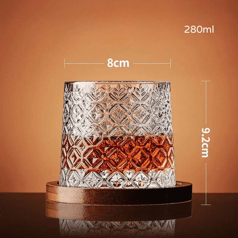 Copo de Whisky Cristal com Base Rotativo Bar em Casa Polihousi 20