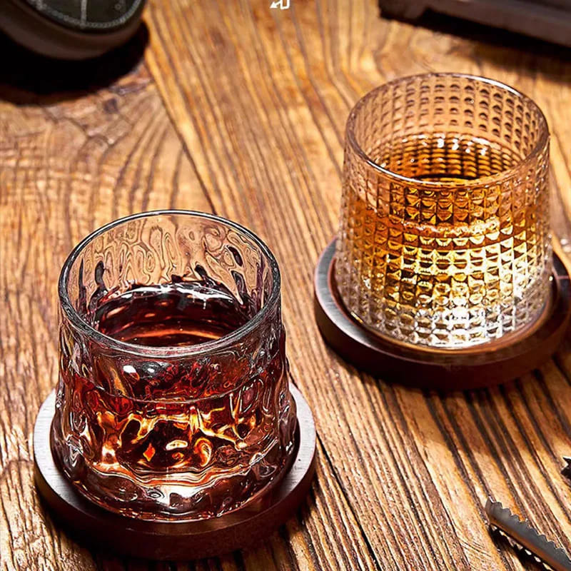 Copo de Whisky Cristal com Base Rotativo Bar em Casa Polihousi 3