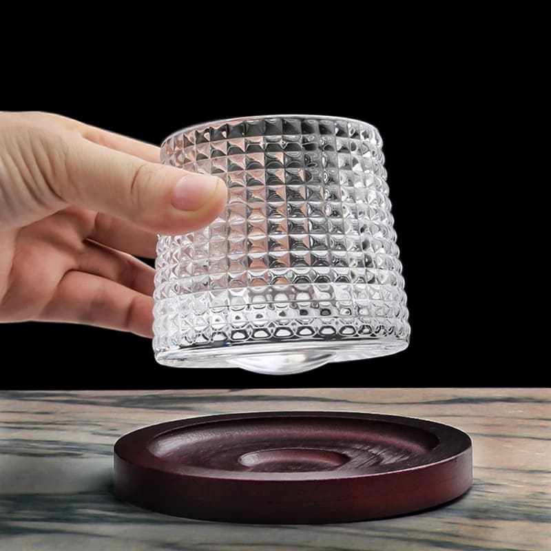 Copo de Whisky Cristal com Base Rotativo Bar em Casa Polihousi 7