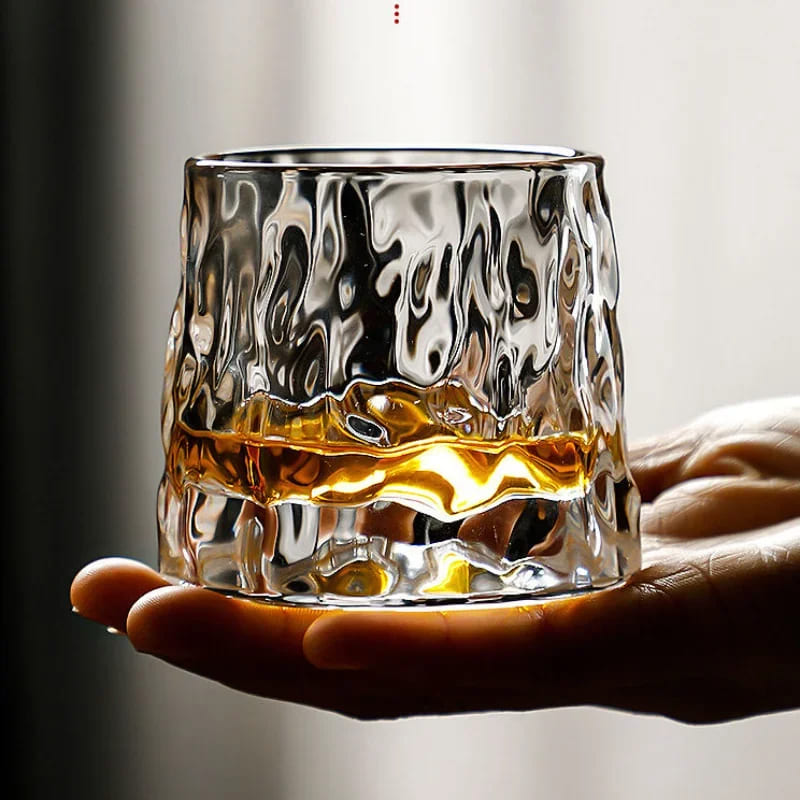 Copo de Whisky Cristal com Base Rotativo Bar em Casa Polihousi 9