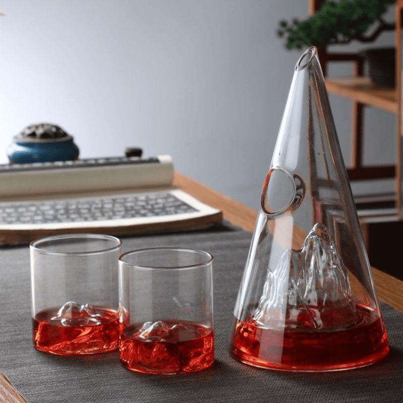 Decanter de Vinho Whisky Vidro Pirâmide Bar em Casa Polihousi 2