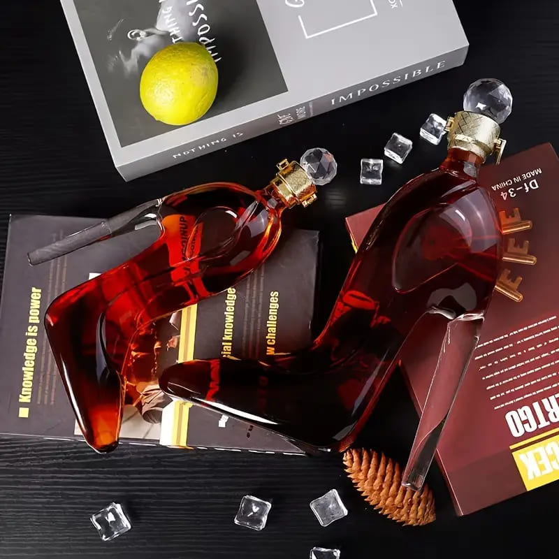 Decanter de Vinho e Whisky Vidro Sapato Bar em Casa Polihousi