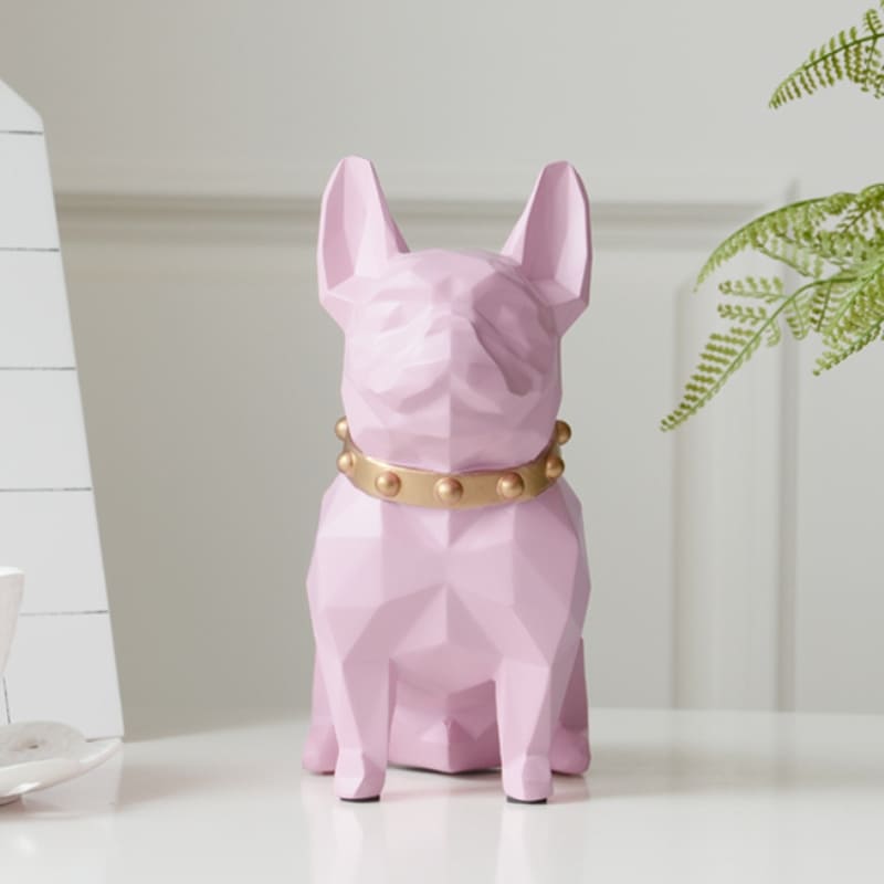 Decoração de Mesa Cofre de Resina Buldogue Francês Polihousi 2