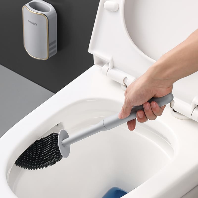 Escova Sanitária para Banheiro Silicone com Suporte Polihousi 2