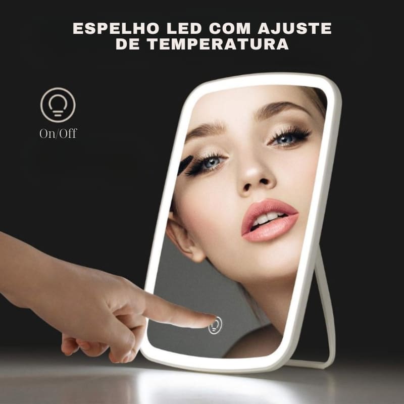 Espelho com LED para Maquiagem de Mesa Polihousi 9