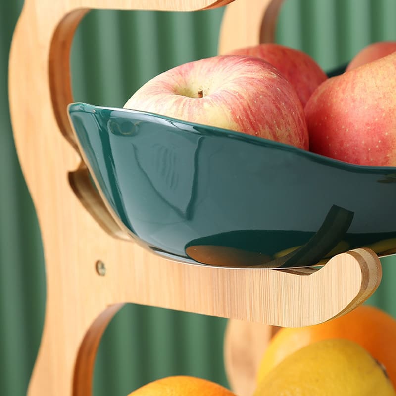 Fruteira de Mesa Cesta de Fruta Bambu Polihousi 7