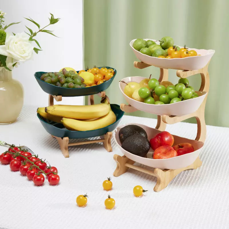 Fruteira de Mesa Cesta de Fruta Bambu Polihousi 15