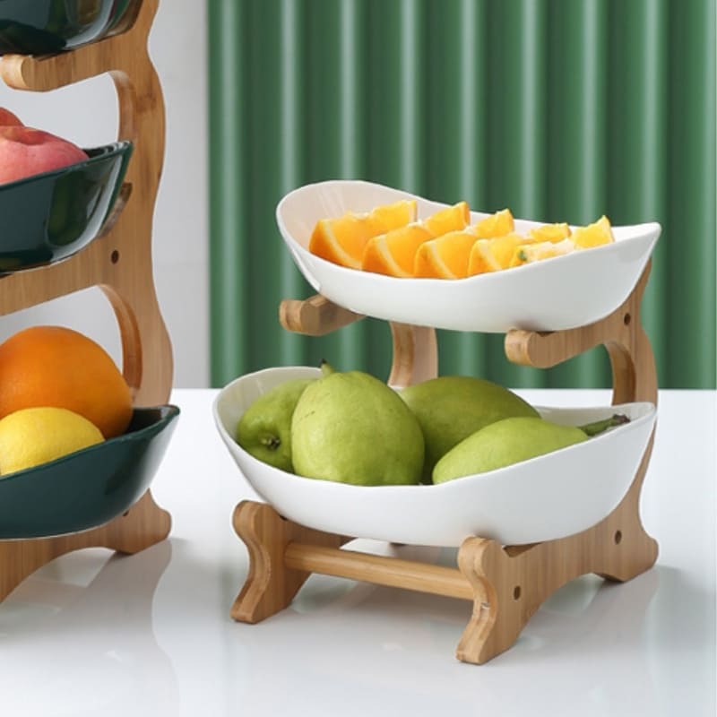 Fruteira de Mesa Cesta de Fruta Bambu Polihousi 18