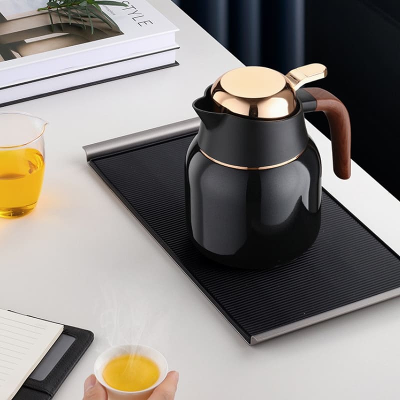 Garrafa Térmica para Café e Chá Inox e Cerâmica 1000ml Polihousi 11