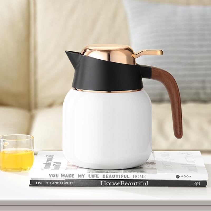 Garrafa Térmica para Café e Chá Inox e Cerâmica 1000ml Polihousi 9